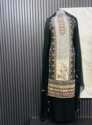 Ziya-E-Kala Maslin Mirror Work Suit Set