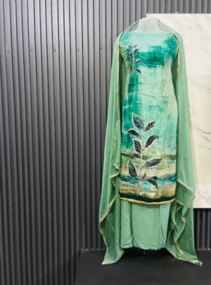 Gulzar-E-Sabz Maslin Suit Set