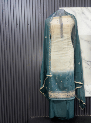 Rooh-E-Ferozi Glass Silk Suit Set