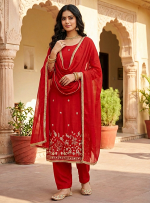 Gul-E-Surkh Organza Suit Set