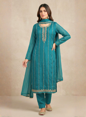 Mehr-E-Firoza Shimmer Organza Suit Set